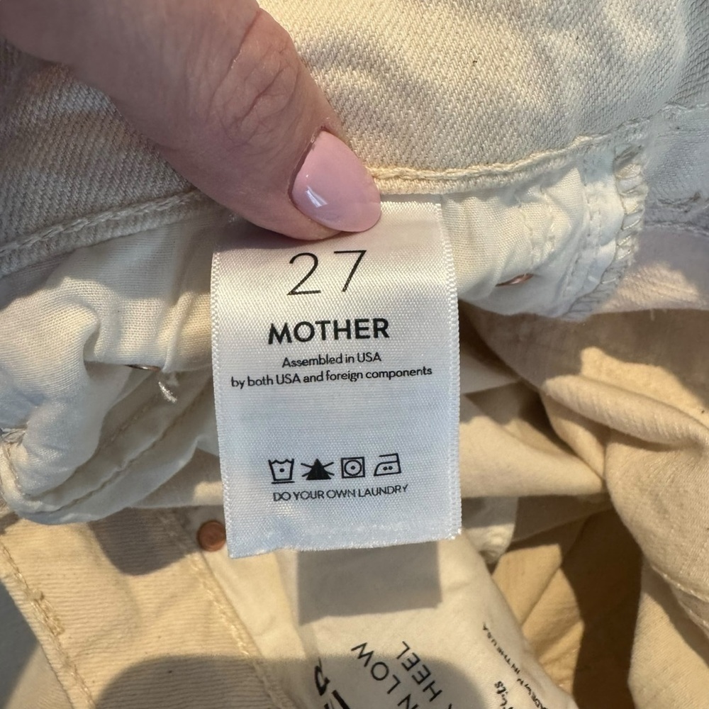 Mother - NWT The Down Low Spinner Heel Distressed Jeans Sz 27 - Picture 8 of 11